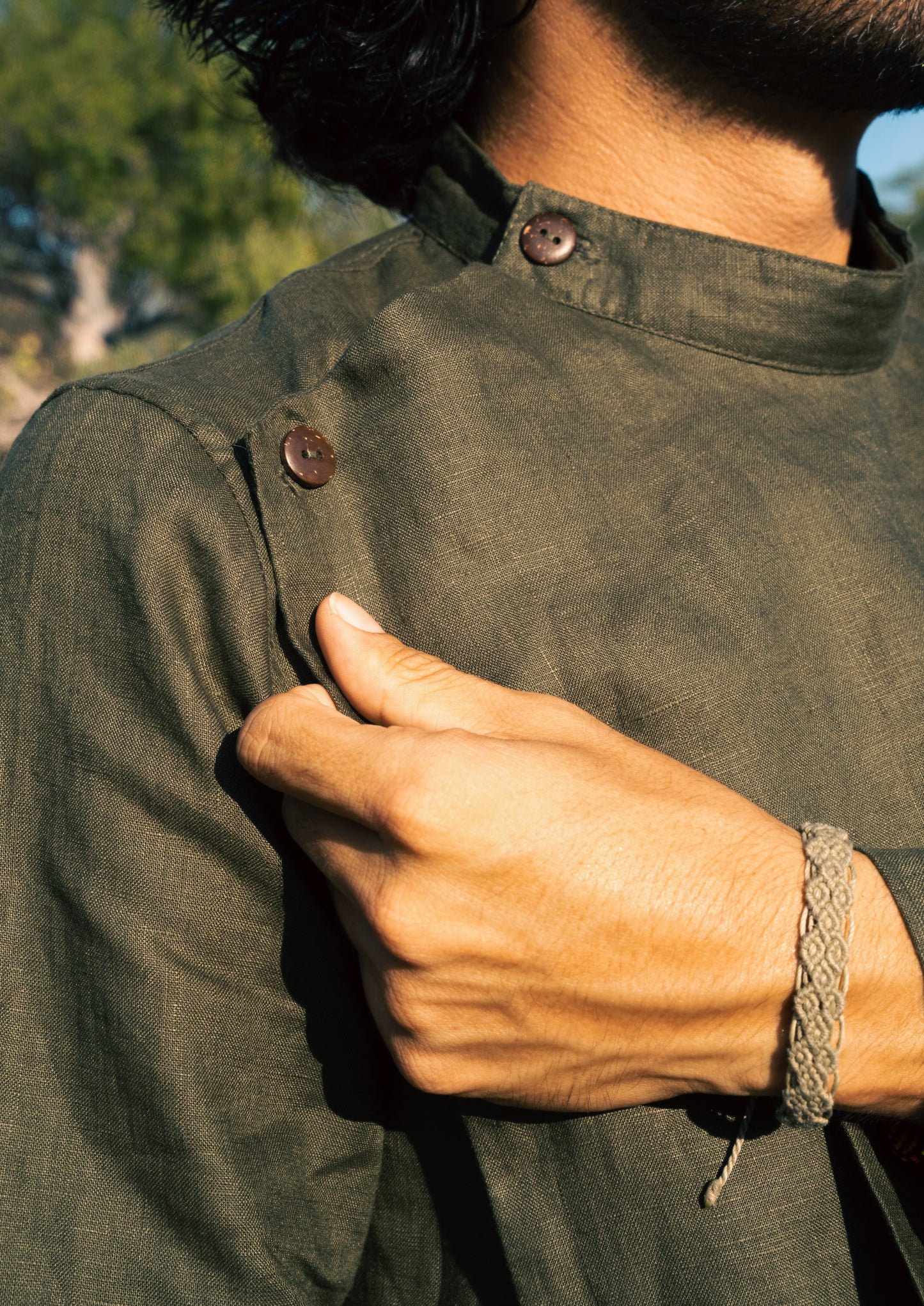 Camisa Cruzada de Lino