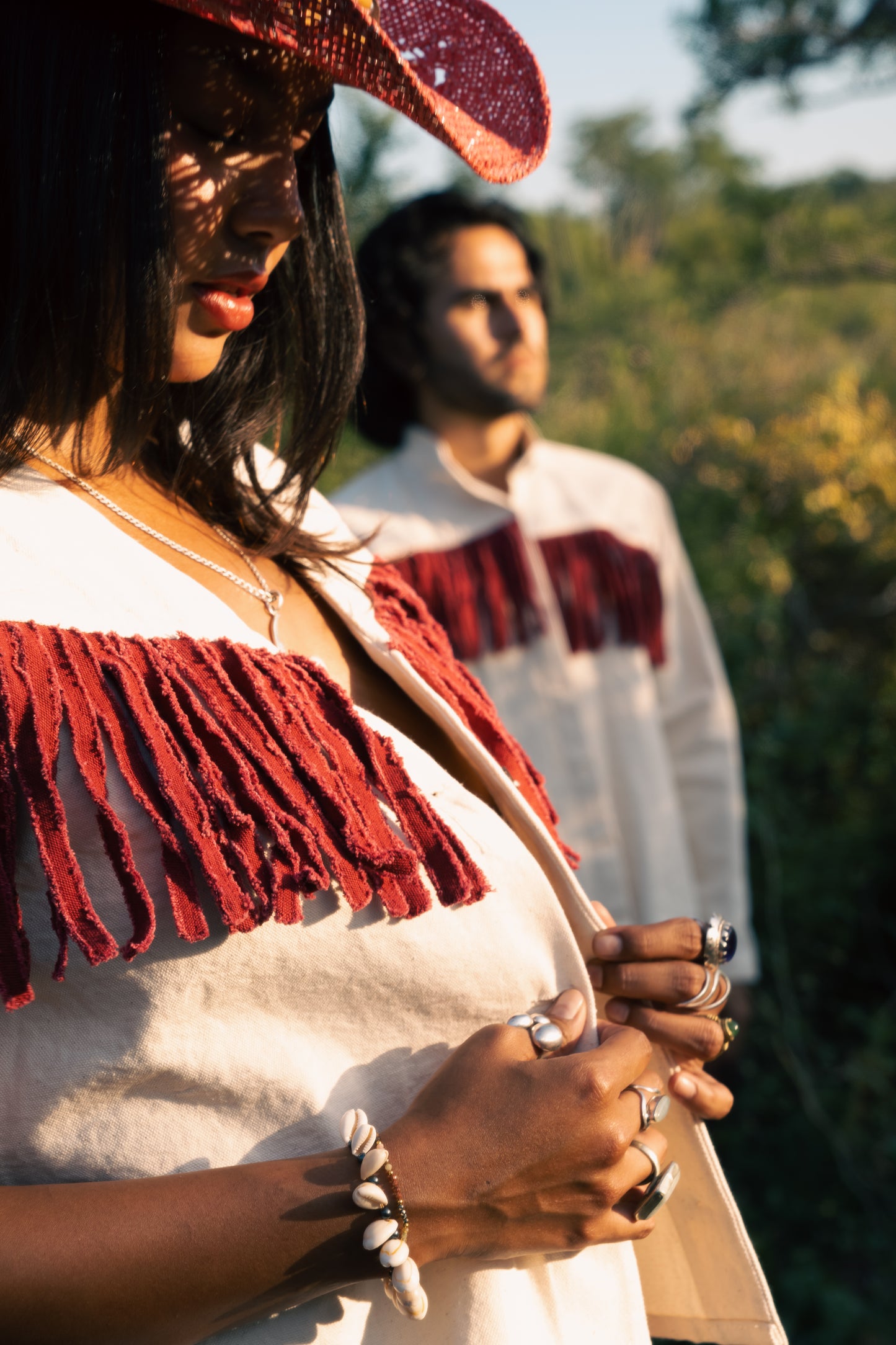 Chaleco con Flecos de Algodón