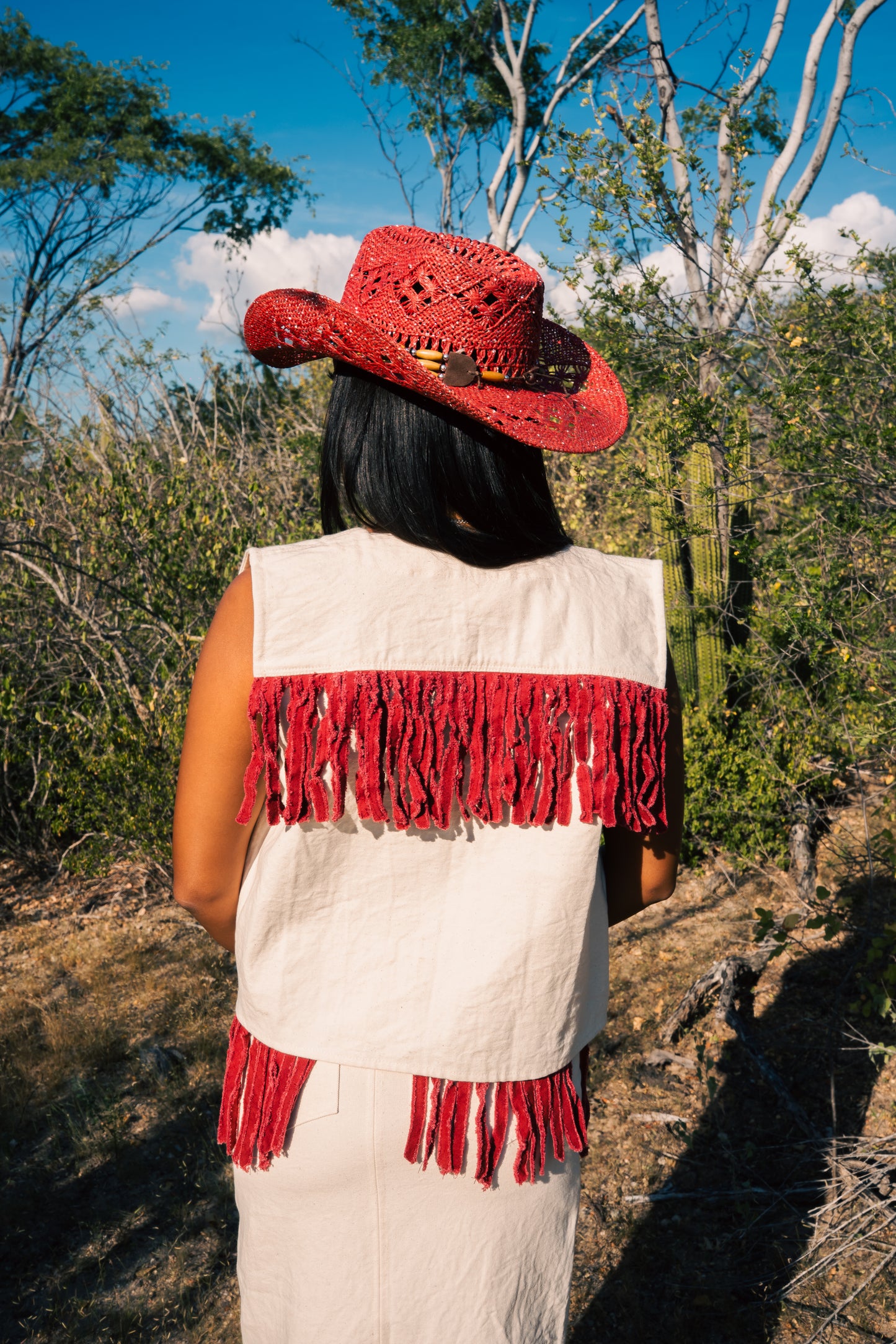 Chaleco con Flecos de Algodón