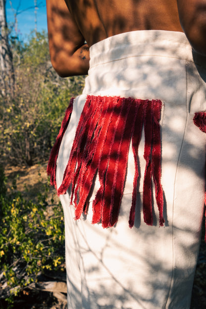 Falda con Flecos de Algodón