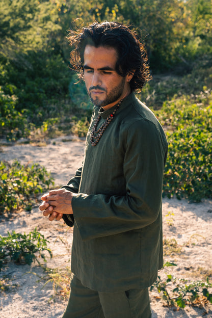 Camisa Cruzada de Lino