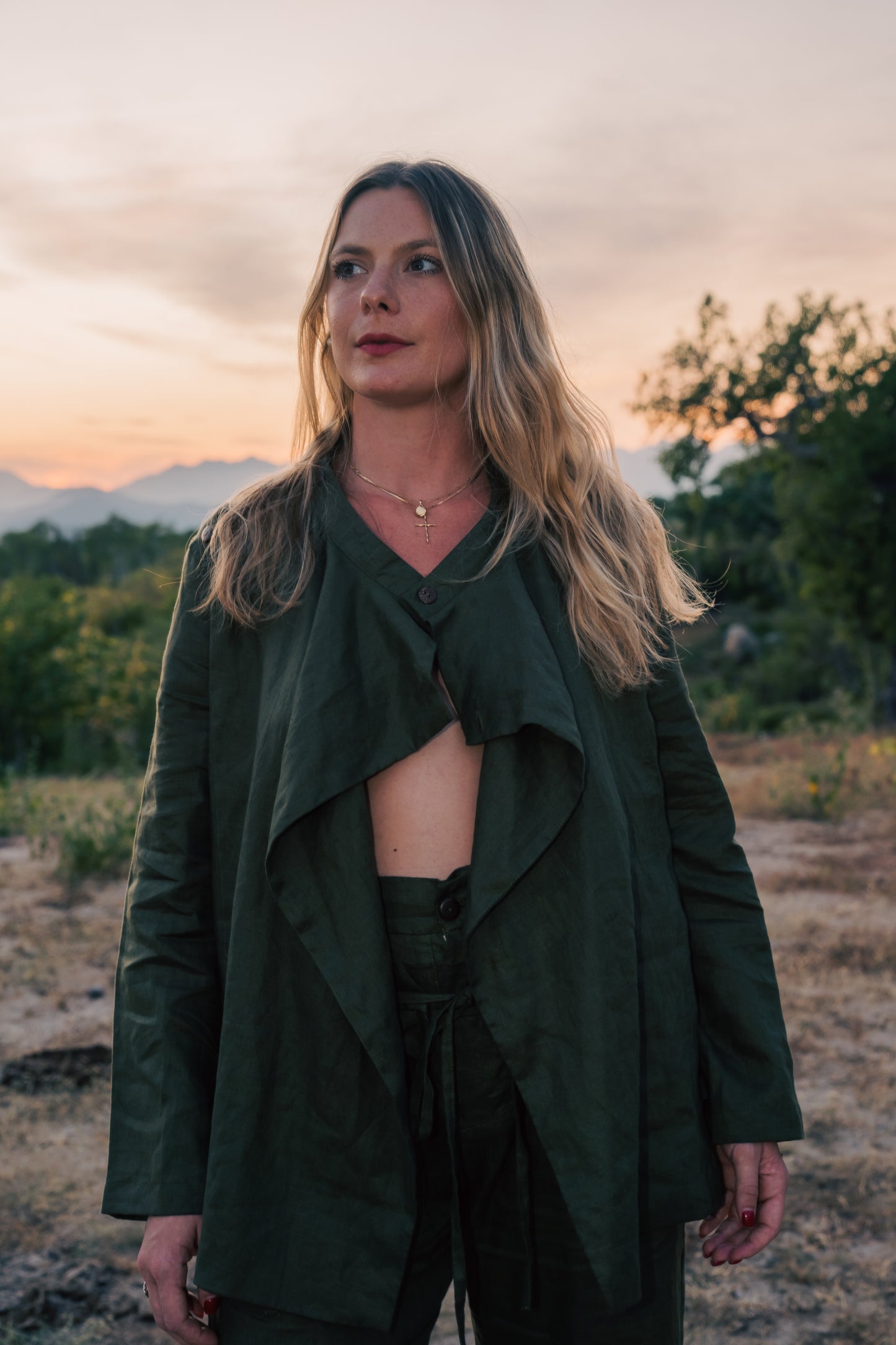 Camisa Cruzada de Lino